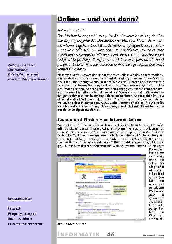 Online – und was dann?