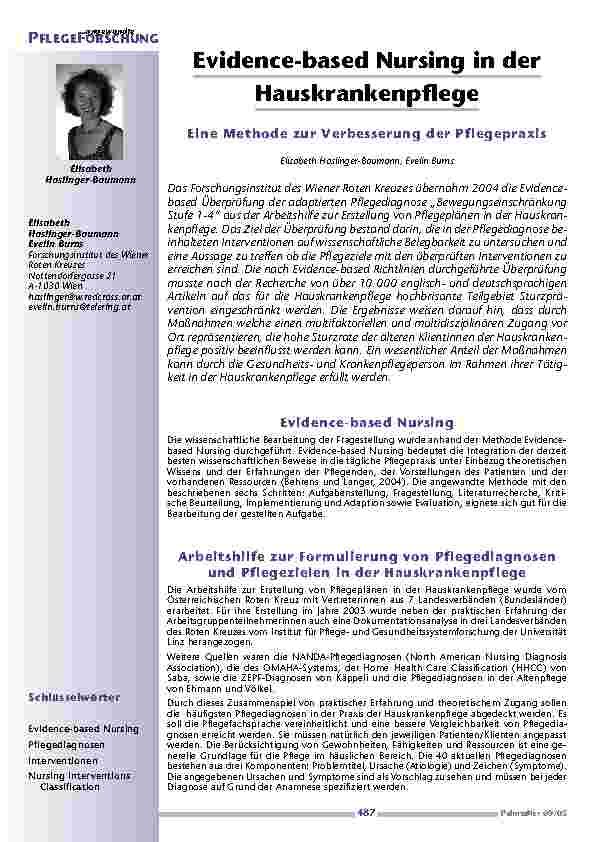 Evidence-based Nursing in derHauskrankenpflege