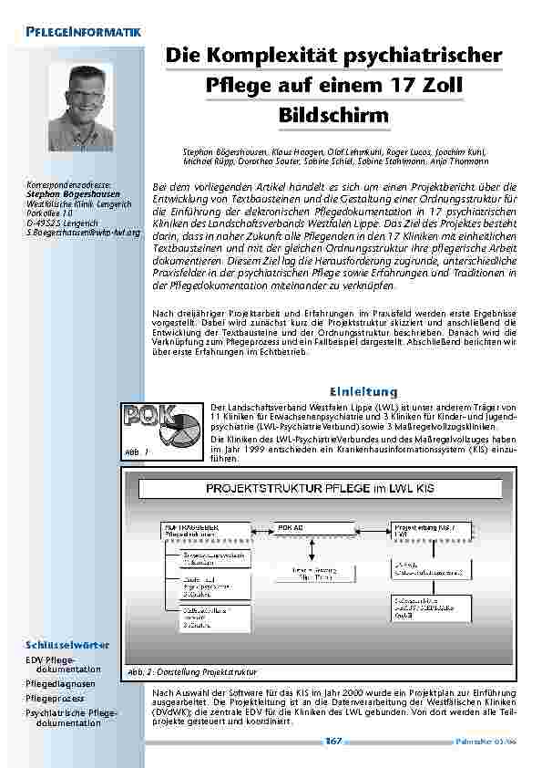 Die Komplexität psychiatrischerPflege auf einem 17 Zoll Bildschirm