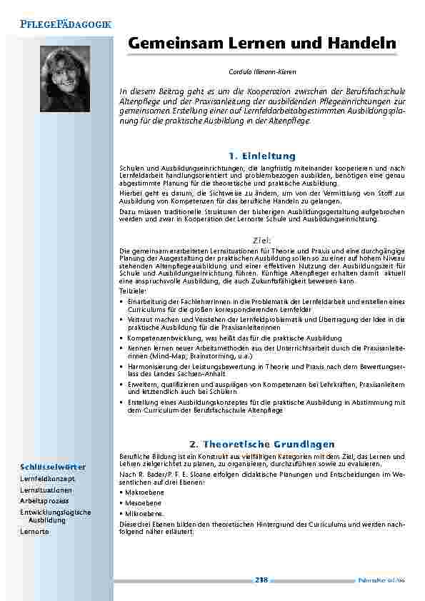 Gemeinsam Lernen und Handeln