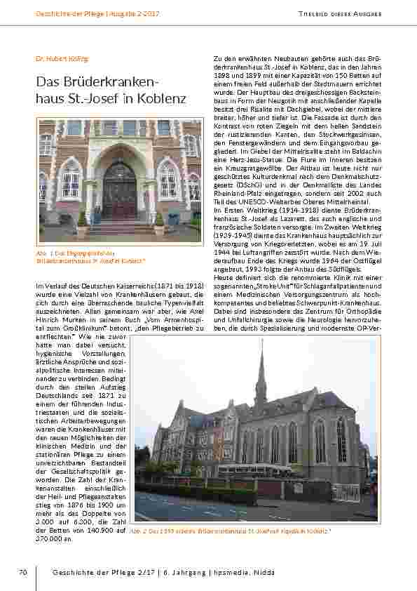 Das Brüderkrankenhaus St. -Josef in Koblenz