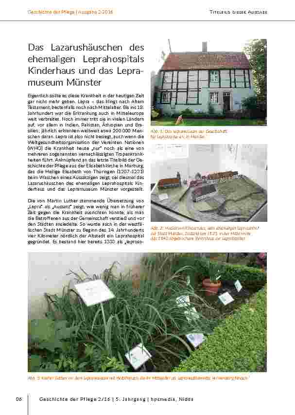 Das Lazarushäuschen des ehemaligen Leprahospitals Kinderhaus und das Lepramuseum Münster