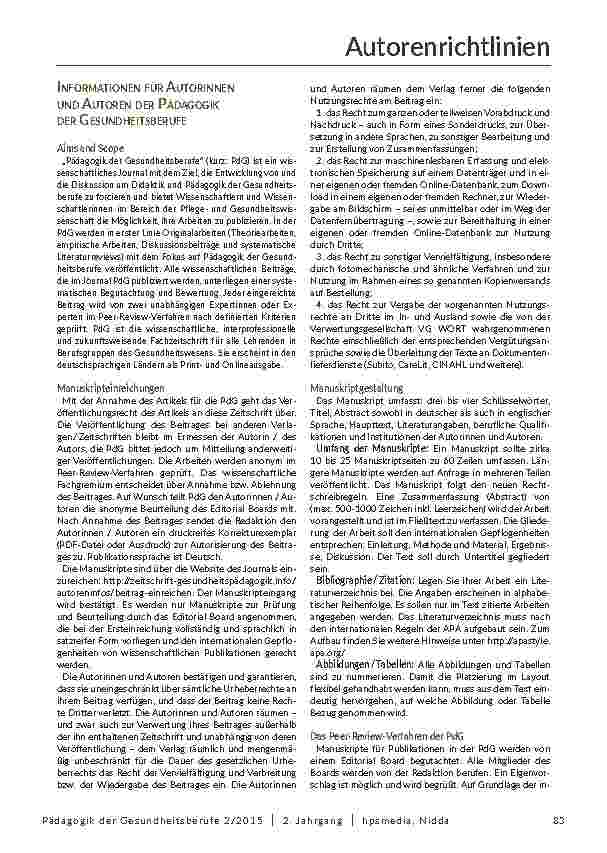 Autorenrichtlinien
