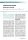Planetary Health und die Schweizer Ärzteschaft Nachhaltigkeitsinitiative der Schweizer Ärzteschaf