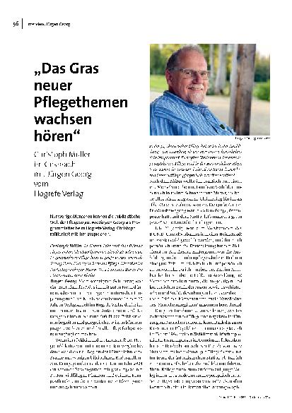 „Das Gras neuer Pflegethemen wachsen hören“