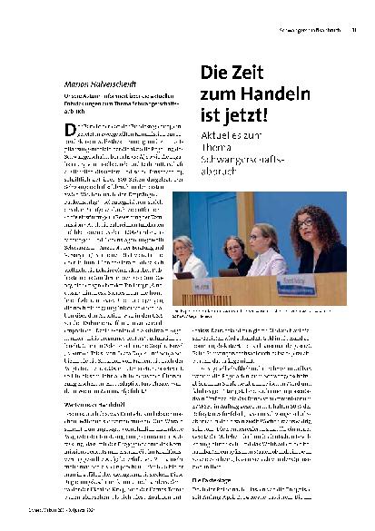Die Zeit zum Handeln ist jetzt! Aktuelles zum Thema Schwangerschaftsabbruch.