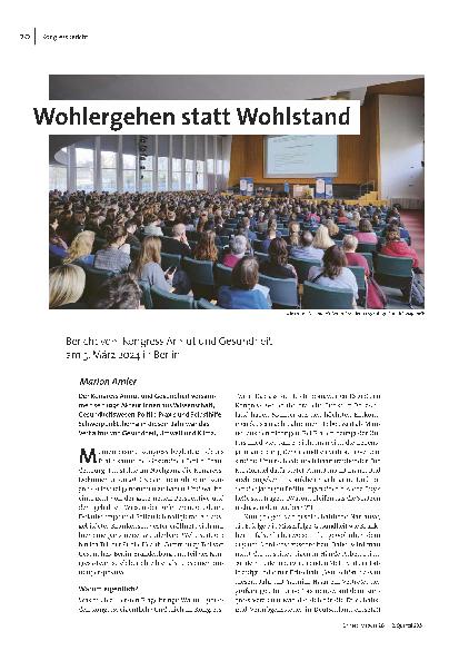 Wohlergehen statt Wohlstand