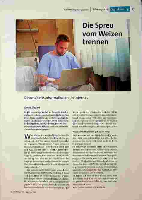 Die Spreu vom Weizen trennen: Gesundheitsinformationen im Internet