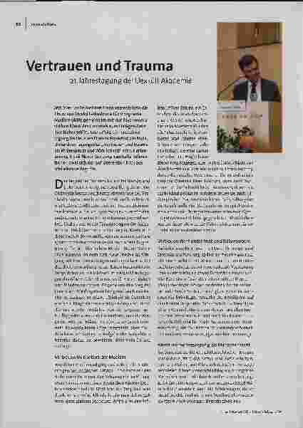 Vertrauen und Trauma. 21. Jahrestagung der Uexküll-Akademie