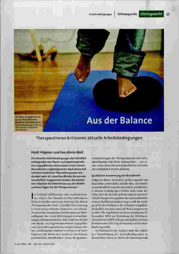 Aus der Balance