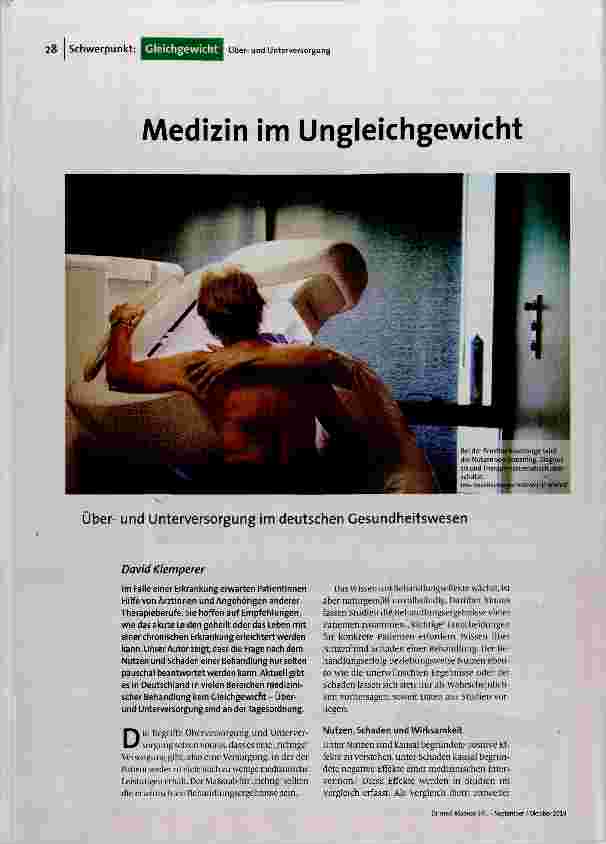Medizin im Ungleichgewicht