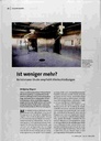 Ist weniger mehr?