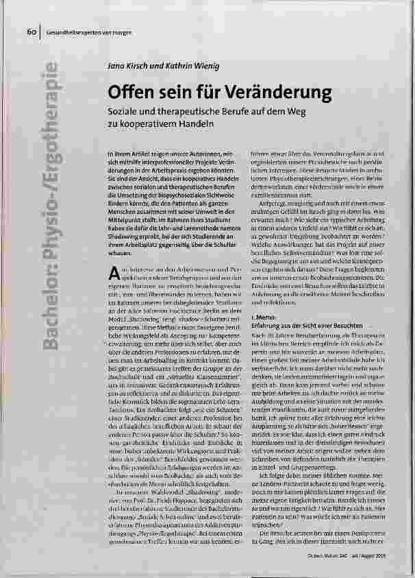 Offen sein für Veränderung