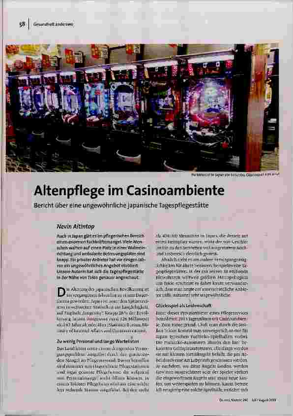 Altenpflege im Casinoambiente