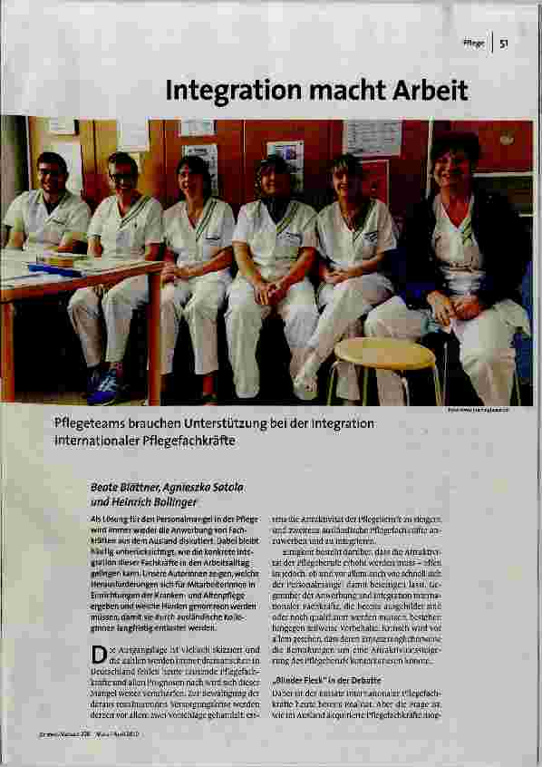 Integration macht Arbeit