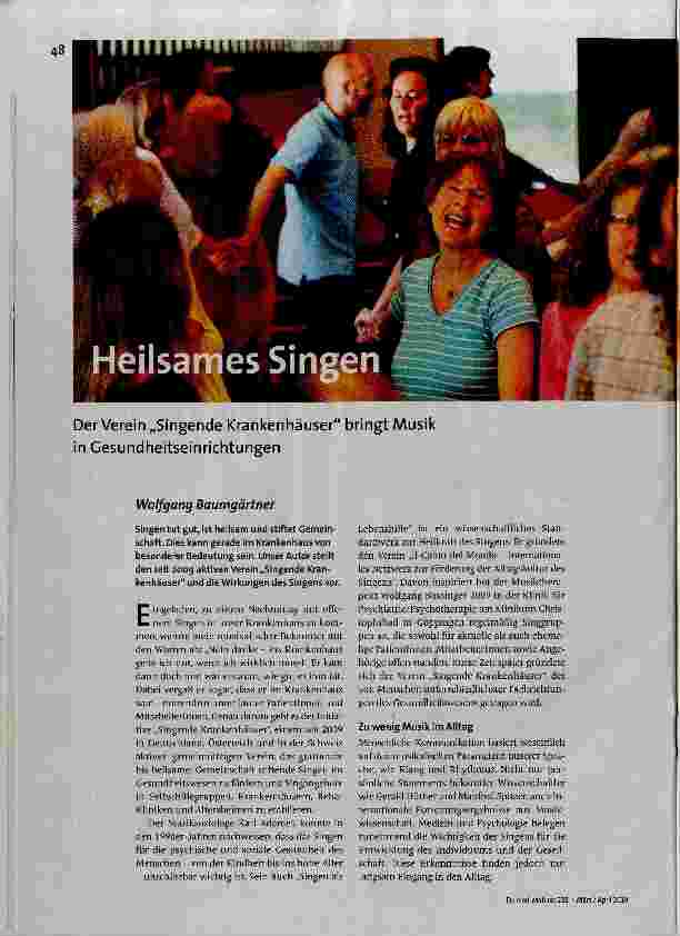 Heilsames Singen