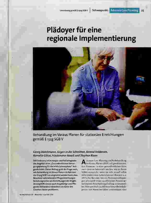 Plädoyer für eine regionale Implementierung