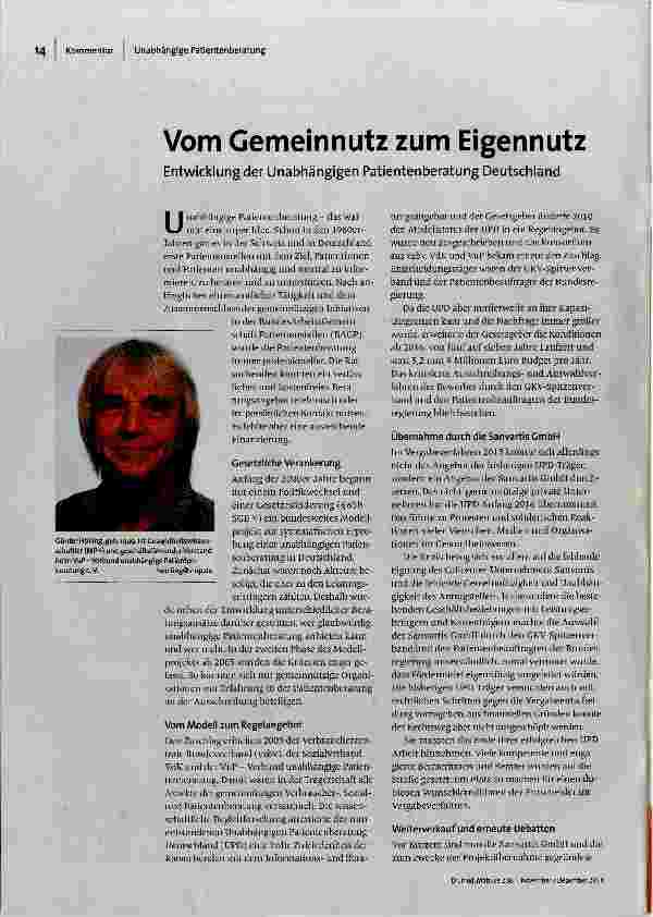 Vom Gemeinnutz zum Eigennutz