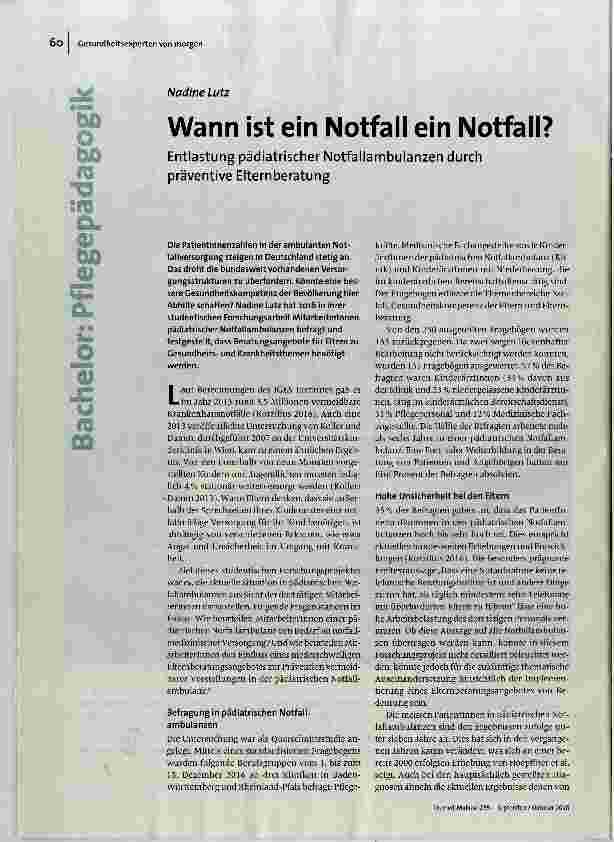 Wann ist ein Notfall ein Notfall?