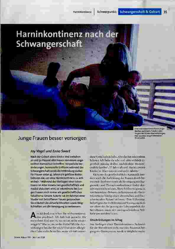Harninkontinenz nach der Schwangerschaft