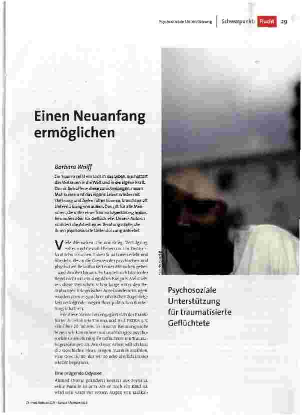 Einen Neuanfang ermöglichen