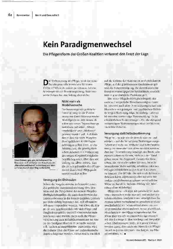 Kein Paradigmenwechsel