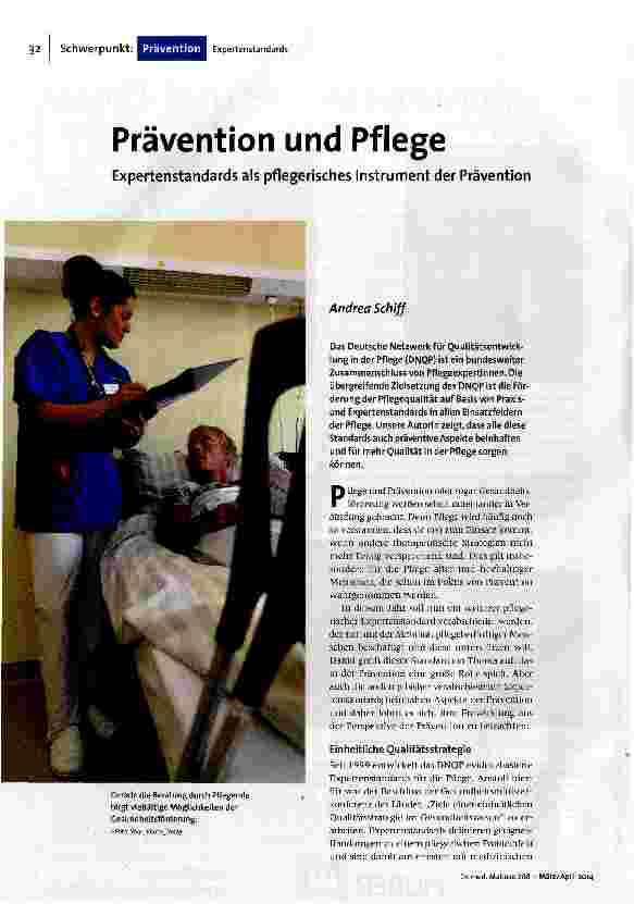 Prävention und Pflege