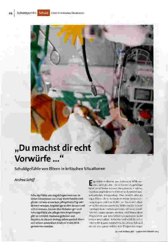 Du machst dir echt Vorwürfe...