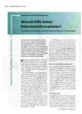 Wieviel Hilfe bieten Patienteninformationen?