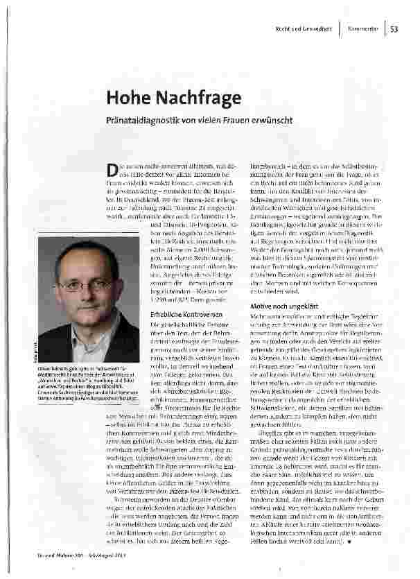 Hohe Nachfrage