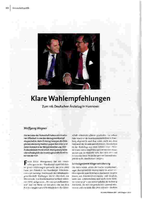 Klare Wahlempfehlungen