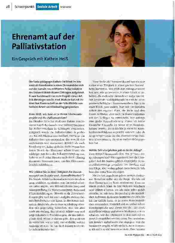 Ehrenamt auf der Palliativstation