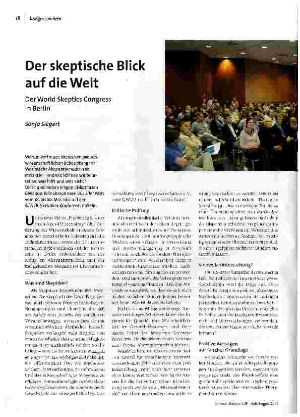 Der skeptische Blick auf die Welt