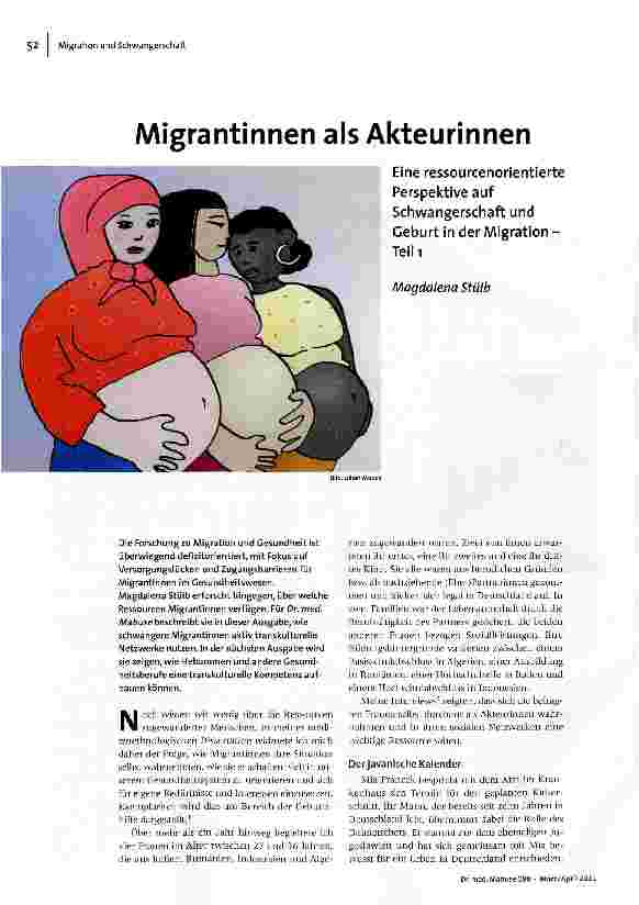 Migrantinnen als AkteurinnenEine ressourcenorientierte Perspektive auf Schwangerschaft und Geburt in der Migration -Teih