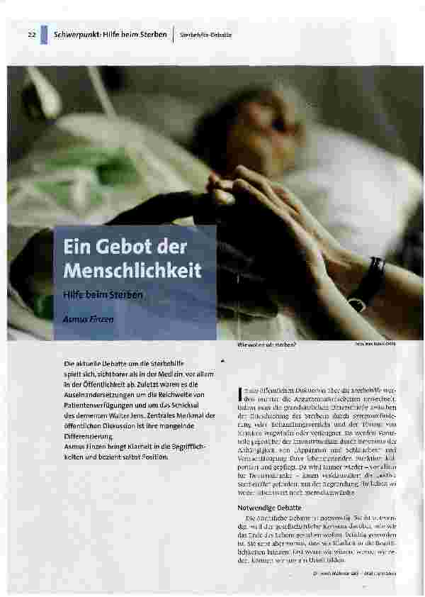 Ein Gebot der Menschlichkeit
