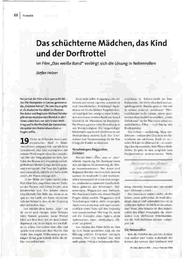 Das schüchterne Mädchen, das Kind und der Dorftrottel