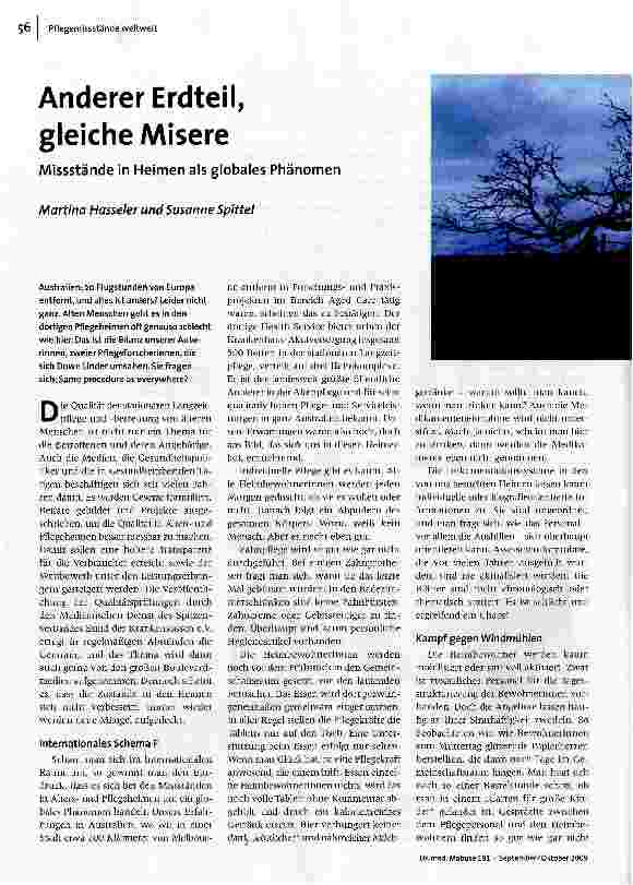 Anderer Erdteil, gleiche Misere