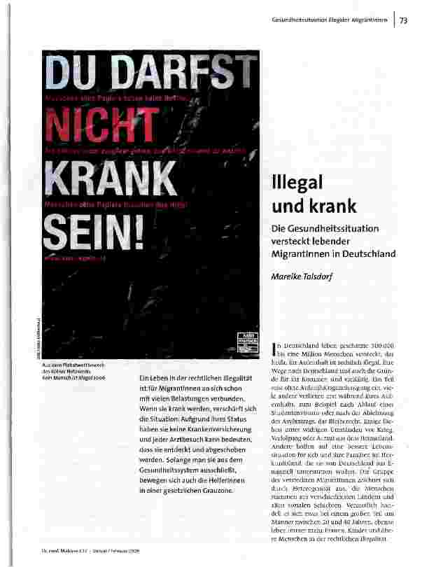 Illegal und krank