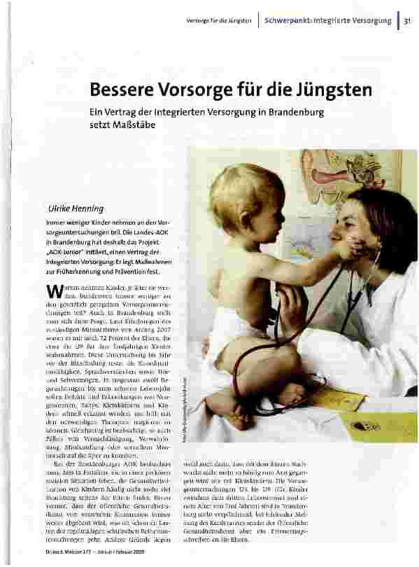 Bessere Vorsorge für die Jüngsten