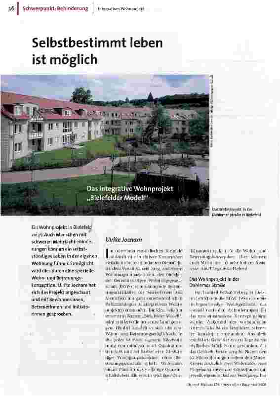 Selbstbestimmt leben ist möglich