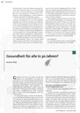Gesundheit für alle in 30 Jahren?