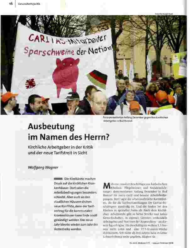 Ausbeutungim Namen des Herrn?