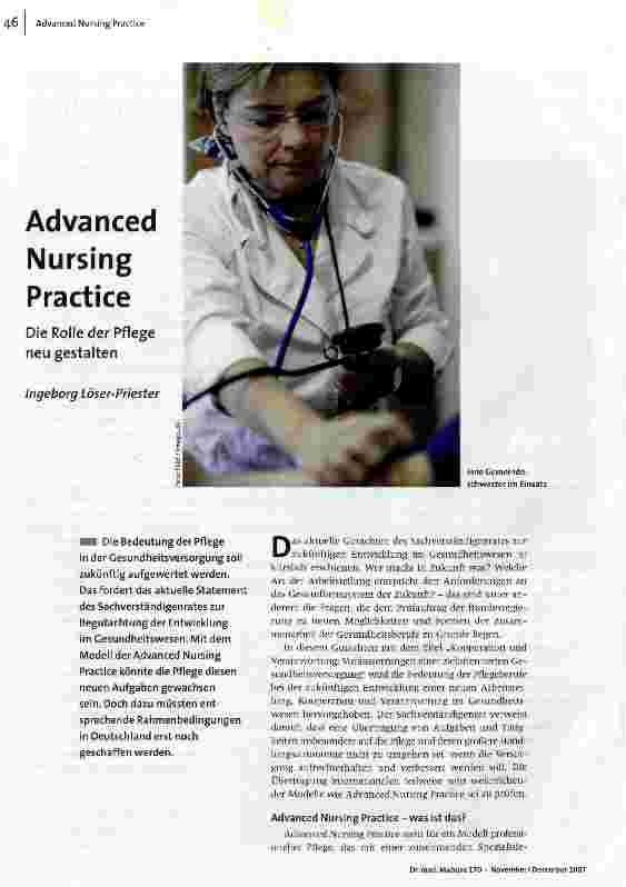 Advanced Nursing Practice