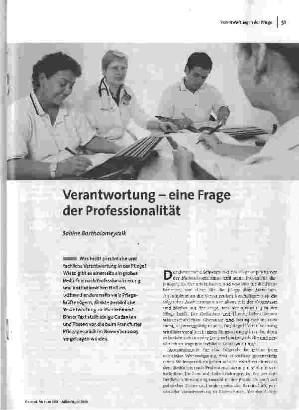 Verantwortung - eine Frage der Professionalität