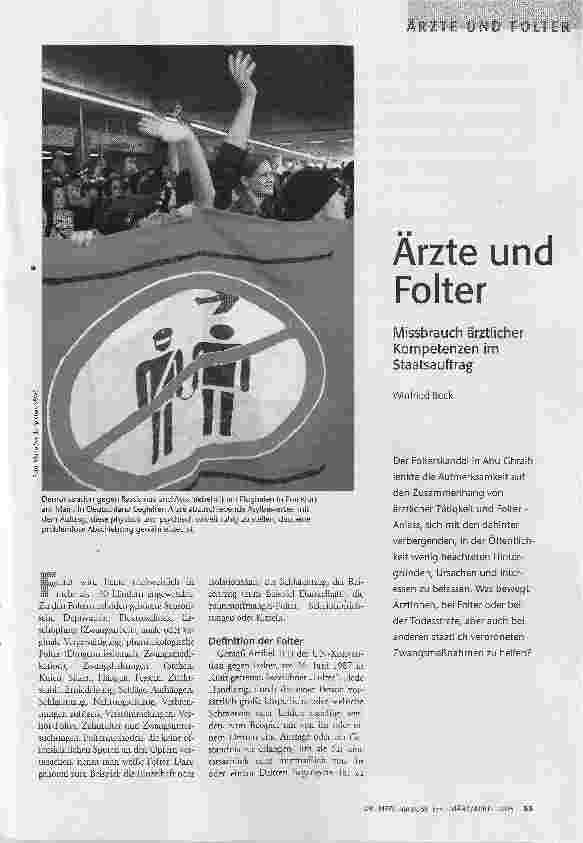 Ärzte und Folter. Missbrauch ärztlicher Kompetenzen im Staatsauftrag