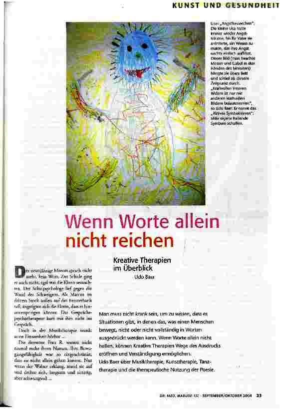 Wenn Worte allein nicht reichen. Kreative Therapien im Überblick