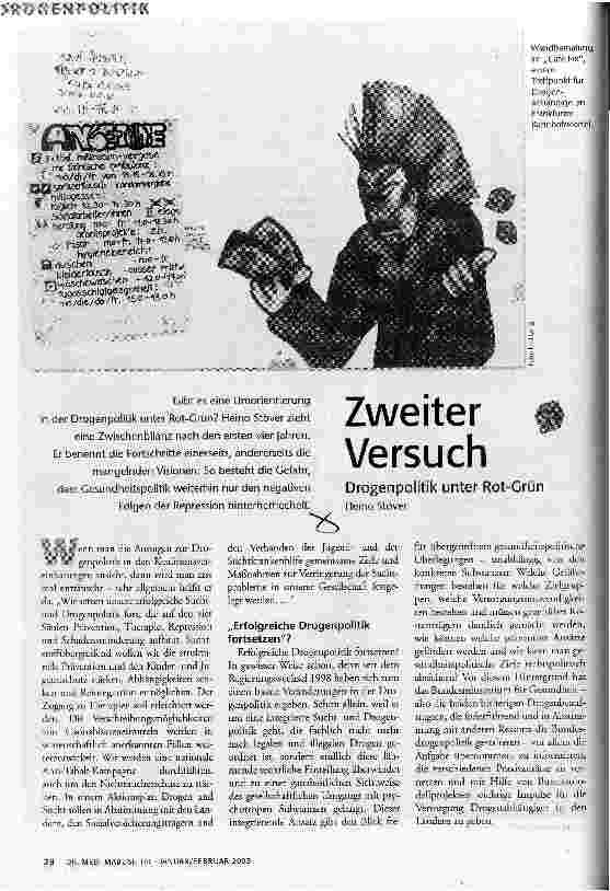 Zweiter Versuch Drogenpolitik unter Rot-Grün