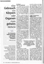 Der Gebrauch von Körpern oder Organen muss geheim bleiben