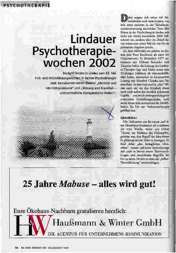 Lindauer Psychotherapiewochen 2002