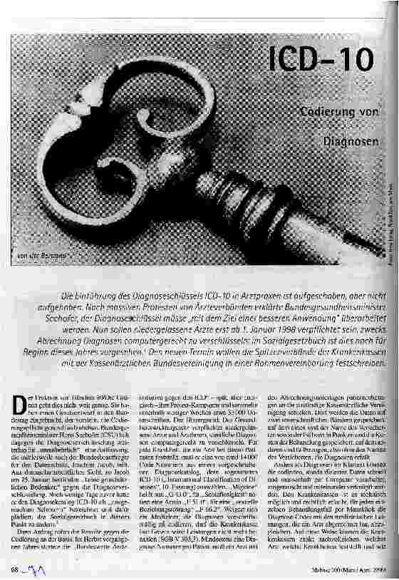 ICD-10 Codierung von Diagnosen